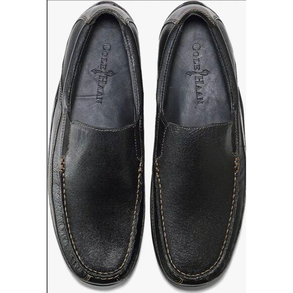 Cole Haan Tucker Venetian Men’s Black Leather Slip-On Loafer Size 11.5 - Picture 1 of 11
